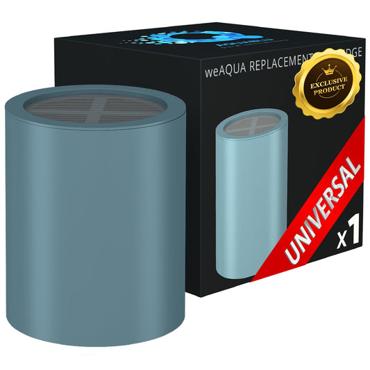 weAQUA Shower Filter Replacement Cartridge 1 Pack – Advanced 99% Removal System for Hard Water, Chlorine, Fluoride & Heavy Metals – Universal Fit Shower Head Filters