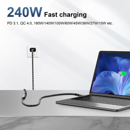 ZIKNYDO 8K USB C Extension 6.6FT (USB C Extender 20Gbps Data Transfer, Charging 240W) Video 4K@144Hz/ 60Hz USB 3.2 Type C Extension Cable for Thunderbolt 4, PSVR2, iPhone16, MacBook, Dell XPS, Switch