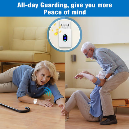 Daytech Caregiver Pager Wireless Senior Alarm Call Button Emergency Panic Button Call Bell Alert System for Elderly/Pregnant/Disabled, 1 Receiver + 1 Watch Call Button