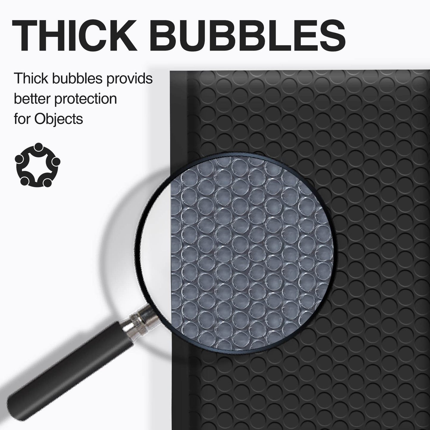 UCGOU Bubble Mailers 4x8 Inch Black 50 Pack Poly Padded Envelopes Small Business Mailing Packages Opaque Self Seal Adhesive Waterproof Boutique Shipping Bags for Jewelry Makeup Supplies #000