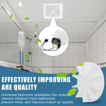 SM550 Universal Bathroom Vent Fan Motor Replacement Kit Compatible with Nutone Broan, Uppco (50 CFM, 120V) Replace C65878, VFM100, E498-1, 82423K, K111, C01575, EM550, EM750 (1)