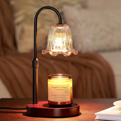 Dimmable Candle Wax Warmer, Homelist Candle Warmer Lamp with Timer for New Home, Mondern Warmers Flower Lamp, House Warming Gifts for Sister, Women, Mom, Girlfriend, Couple