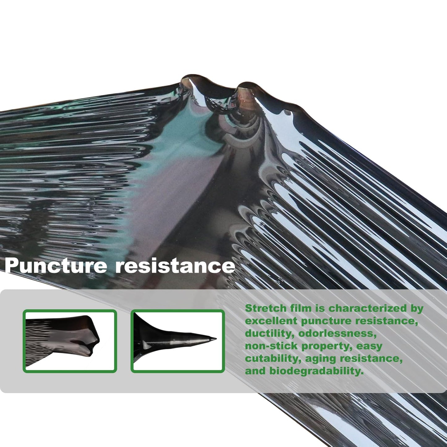 Black Stretch Wrap 15"x1000 Feet Stretch Film Shrink Wrap Packing Moving Suppliers for Shipping Moving Suppliers Packing Pallet Wrapping Surface Protection 60 Gauge (1 Roll)