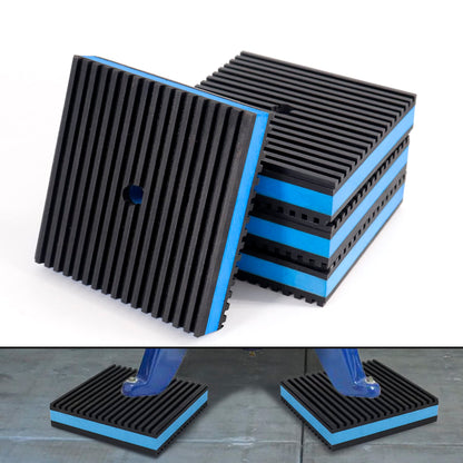 LBG Products Anti Vibration Pads,4" X 4" X 7/8" Heavy Duty Blue EVA Rubber Anti Vibration Isolation Pad for Air Compressor,Washer and Dryer,HVAC,Treadmills,Air Conditioner etc,Pack of 4