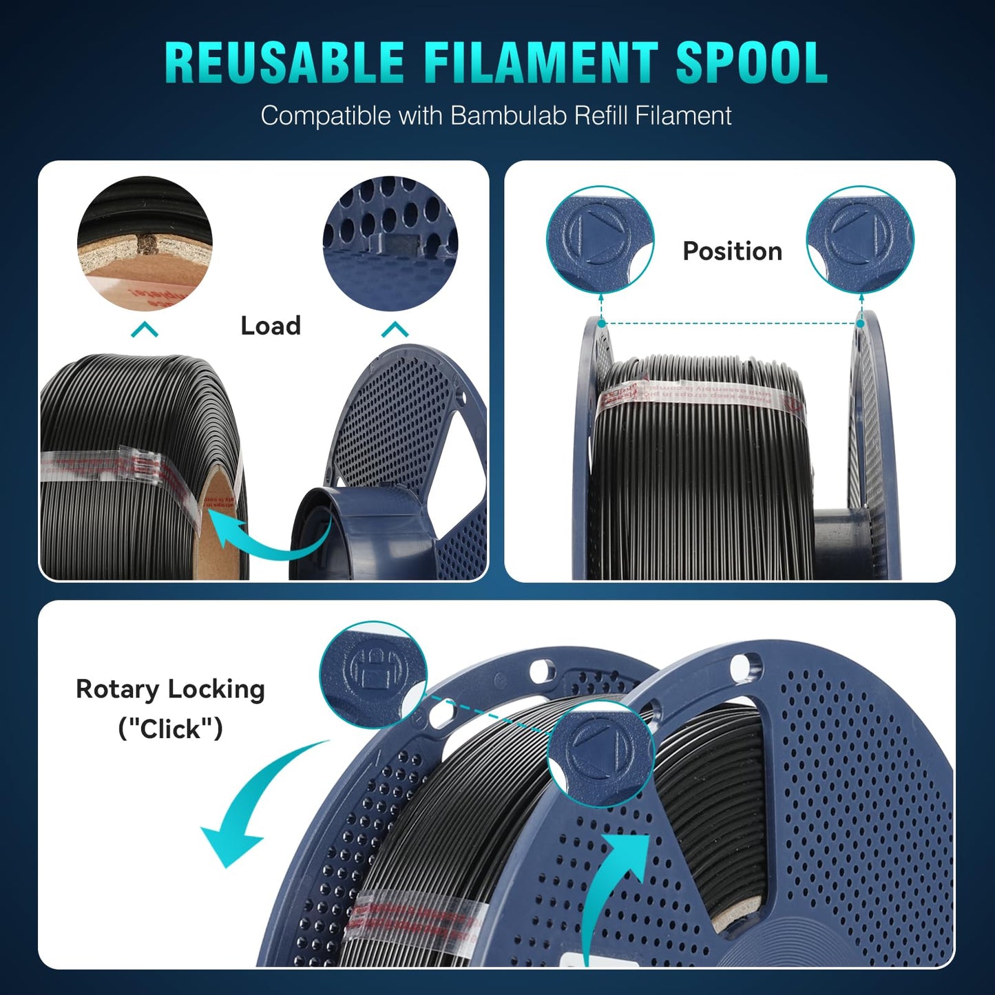 SUNLU Silk PLA 3D Printer Filament, Shiny Silk PLA Filament 1.75mm ±0.02mm, Silky Smooth Finish & Tangle-Free, Reusable Spool Fits Most FDM 3D Printers, 1KG PLA Silk Single Color (Sliver)