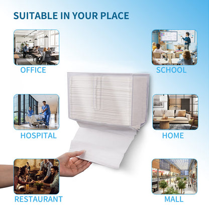Acrylic Paper Towel Dispenser Wall Mount,Countertop for Multi-Fold Paper Towel,C-Fold, Zfold, Tri fold Hand Towel Holder Commercial, Clear Folded Paper Towel Holder for Bathroom Toilet and Kitchen