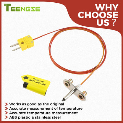 TEENGSE Thermocouple Probe Compatible with Traeger Ironwood 650/885 and Pro 575/780, D2 thermocouple Probe Replacement Parts KIT0422