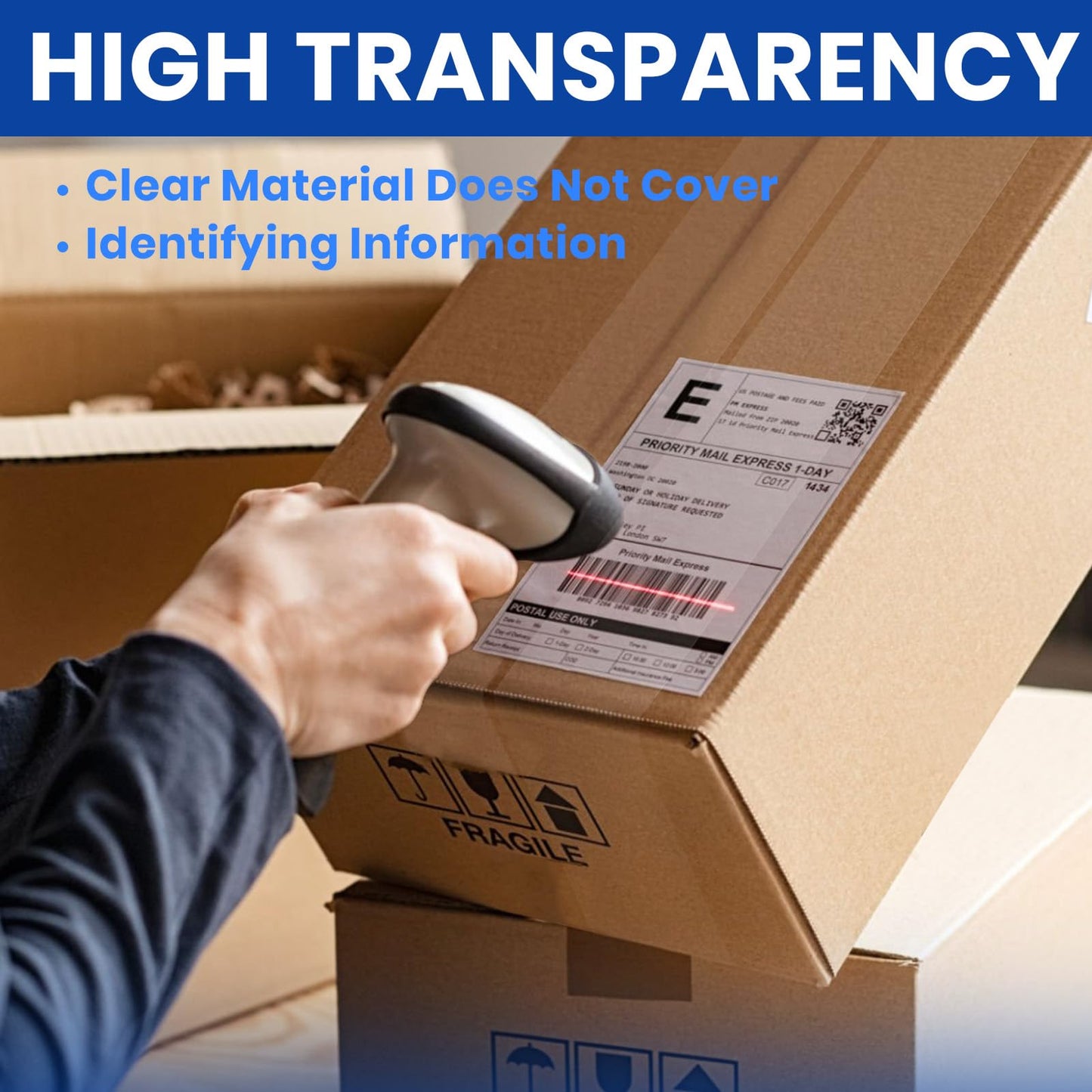 ADHES Clear Packing Tape Shipping Tape Packaging Tape Moving Tape, 54.68yard Per Roll 1.89inch Width 2.6Mil Thickness(12Rolls)