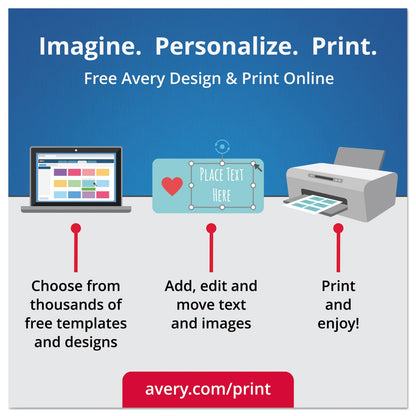 Avery Round Labels, 2" Diameter, Permanent, Glossy White, Pack of 120 Labels (22807)