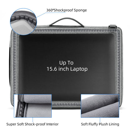 TUDEQU Slim Laptop Bag 15.6 Inch,Laptop Sleeve with Strap,Laptop Case,Laptop Shoulder Bag,Computer Bag,Tablet Bag Men Women