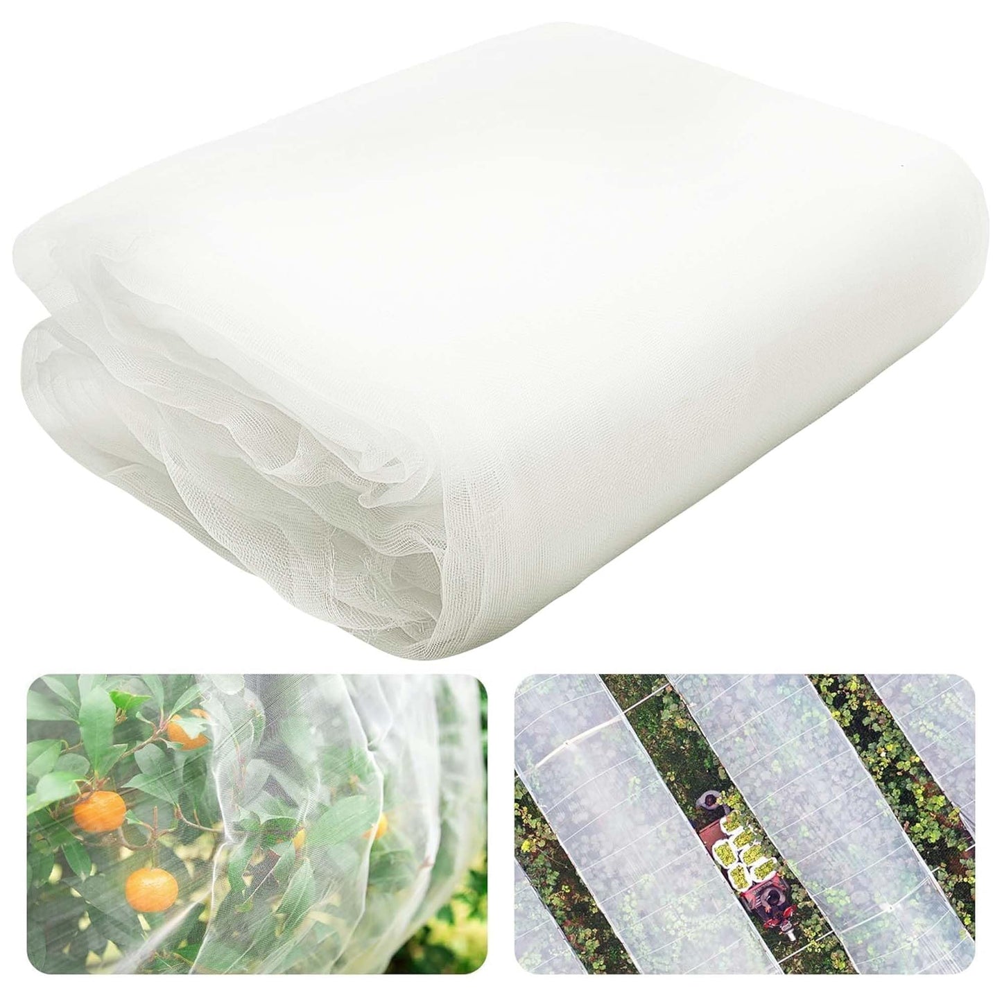 20x10 Feet Insect Bird Barrier Netting Mesh- Garden Bug Netting Plant Cover for Protect Vegetable Plant Fruits Flower from Insect Bird Eating