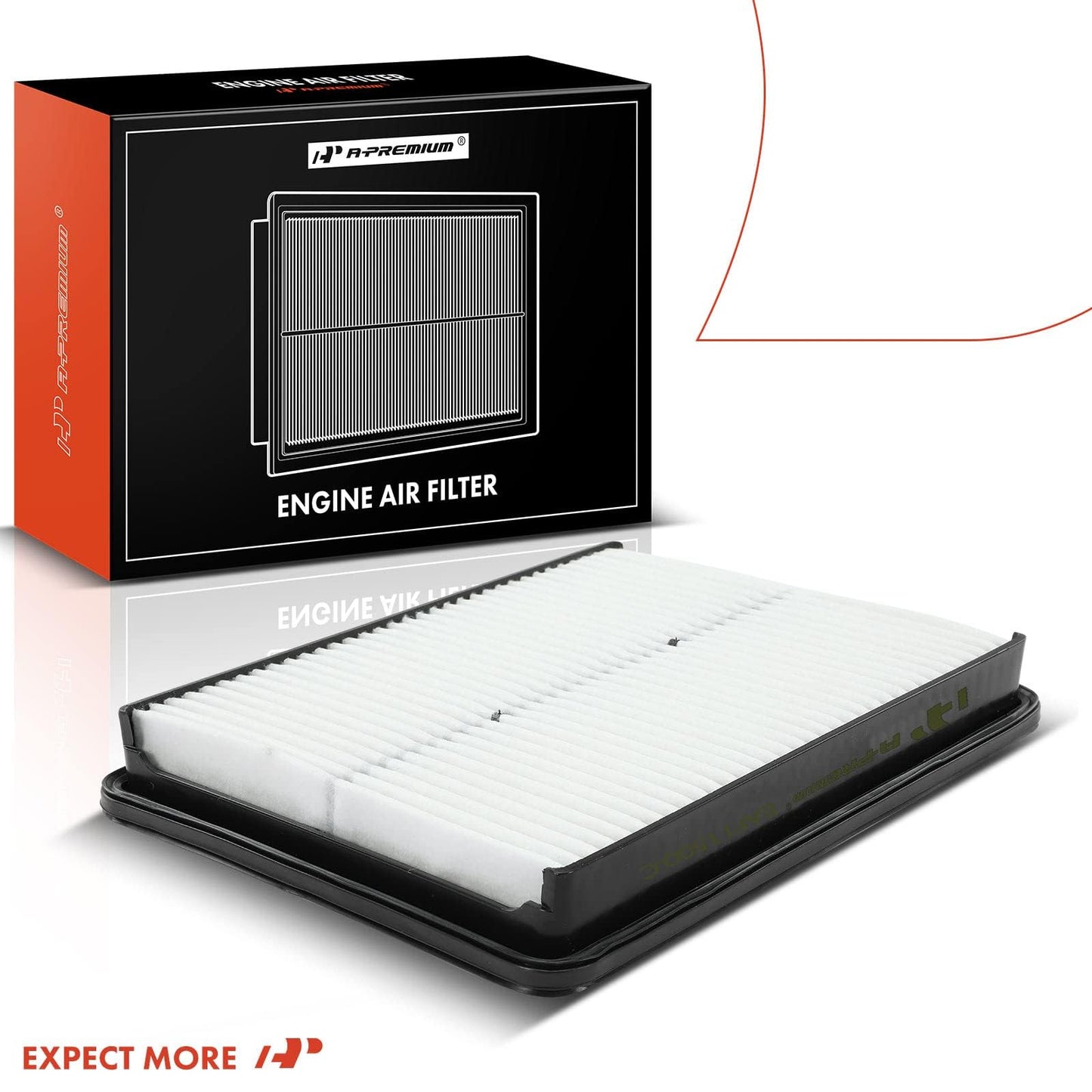 A-Premium Engine Air Filter Compatible with Hyundai & Kia Models, Santa Fe 2013-2018, Santa Fe Sport 2013-2016, Santa Fe XL 2013-2019, Sorento 2014-2015, 2.0L 2.4L 3.3L, Rigid Panel