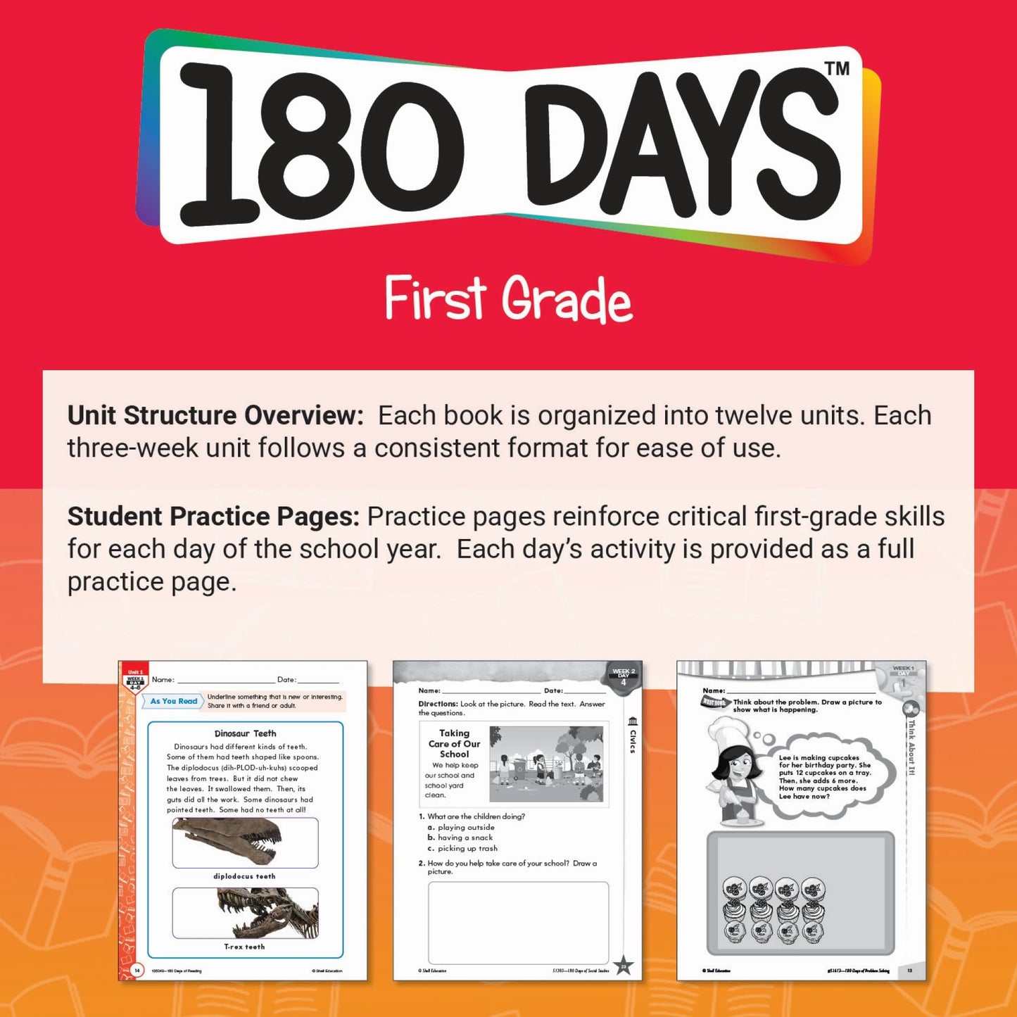 180 Days™: Math for First Grade: Practice, Assess, Diagnose