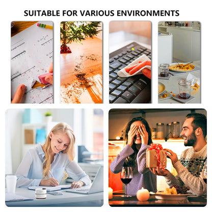 TRZLIFE Desk Vacuum Cleaner, Rechargeable and Durable Mini Table Vacuum Cleaner Must-Have Office Desk Accessory Sucks up Tiny Items and Crumbs from Desktop Drawer Countertop Ideal as a