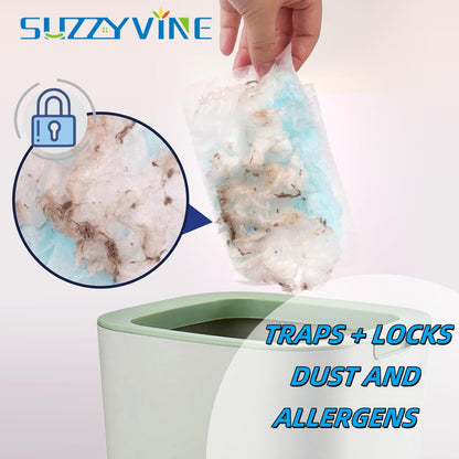 SUZZYVINE Disposable Duster Refills, 180 Dusters Refills, Total 30 Count,Blue and White