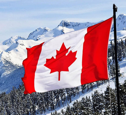 Canada Flag, 3X6 Ft Premium Canadian Flags - Embroidered Maple Leaf & 220D Heavy Duty Durable Oxford Nylon Canadian National Flag Drapeau for Outdoor Indoor Home Garden Yard Decor