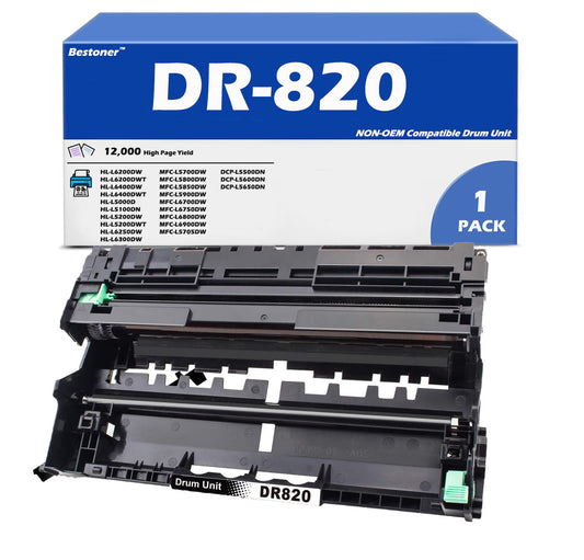 Compatible Replacement for DR-820 Drum Unit Use with TN-850 TN-880 HL-L5000D HL-L5200DW HL-L6200DW HL-L6200DWT HL-L6400DW MFC-L5700DW MFC-L5800DW MFC-L5900DW MFC-L6700DW MFC-L6900DW
