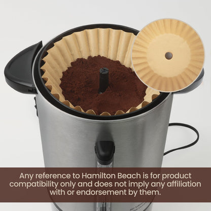 120 Pcs White Perforated Disposable Filters for Hamilton Beach 45 Cup