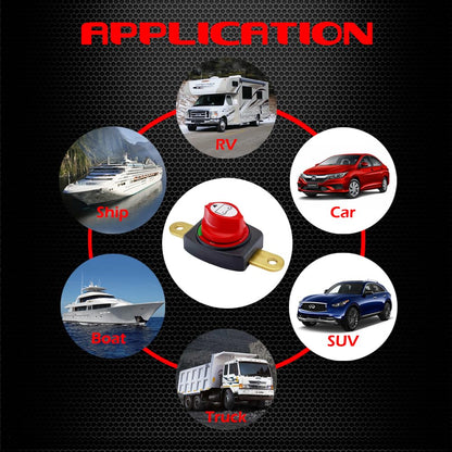Ampper Side Post Battery Disconnect Switch, 12-48 V Battery Power Cut Master Switch Disconnect Isolator for Car, Vehicle, RV and Boat (On/Off)