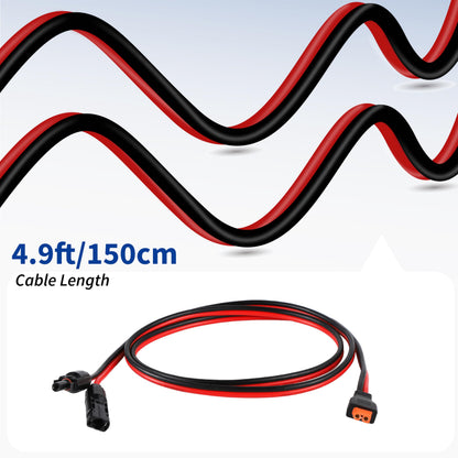 XT60i to Solar Connector Extension Cable 10AWG XT60I Solar Panel Charging Cable 180CM/6FT for RV Portable Power Station Battery Pack Ecoflow and more
