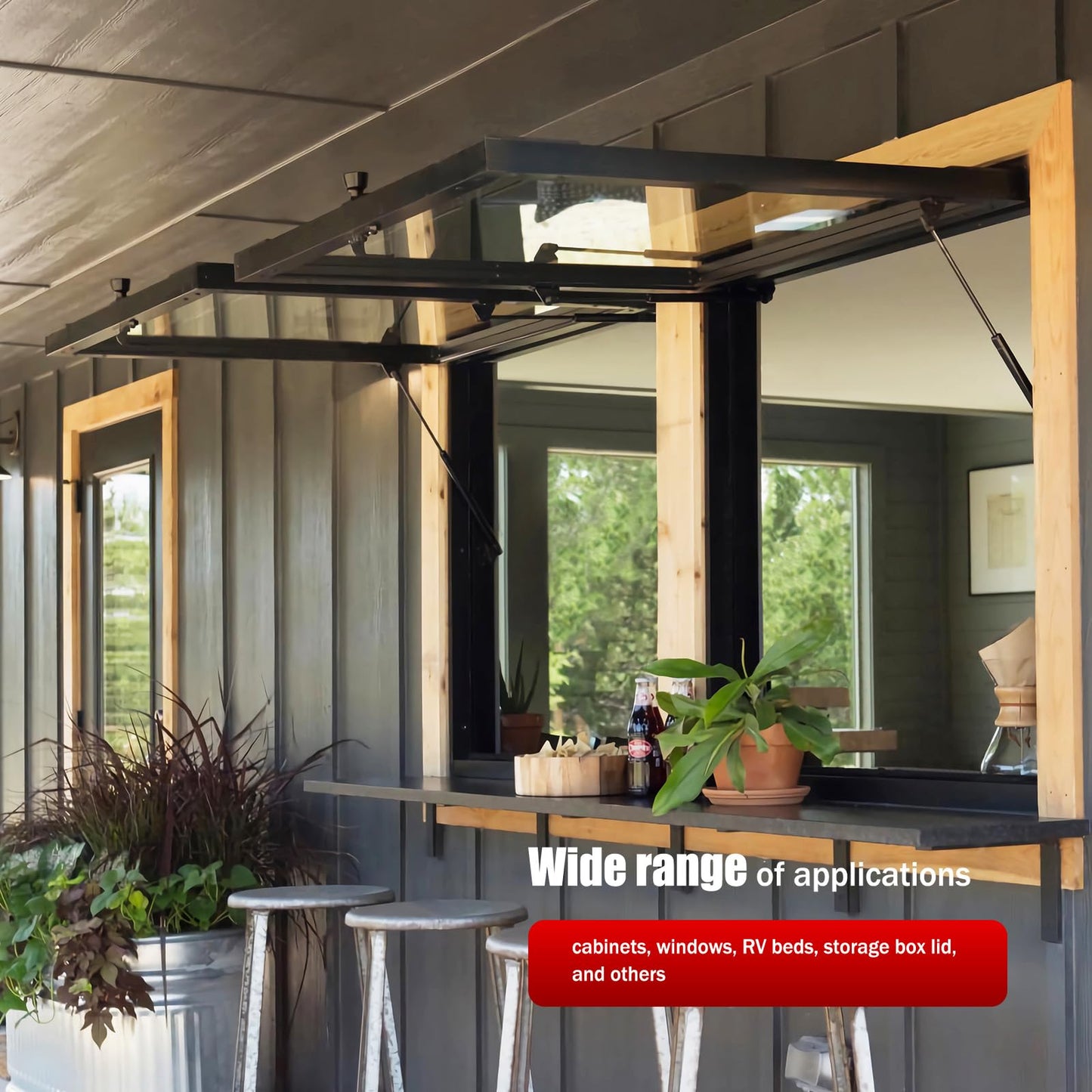 Vepagoo 10MM Ball Stud Brackets, Heavy Duty Gas Strut Mounting Bracket Kits Universal Fit Toolboxes, RV Doors, , Furniture & RV Doors, Marine Hatch, Black, Pack of 4 with Screws