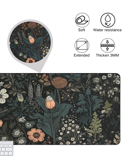 TOMAIDA Mouse Pad, Large Mouse Pad 90 X 40CM (35.4X15.7Inches) Mousepad Big Desk Mat with Non-Slip Rubber Base Keyboard Pad for Gaming and Office-Black