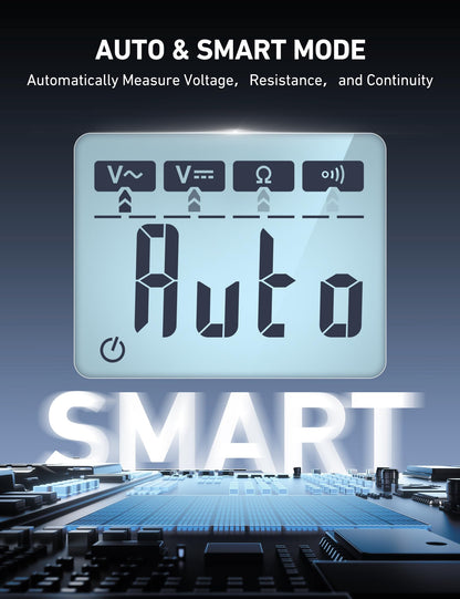 AstroAI Digital Multimeter 4000, Auto-Ranging Voltmeter with Smart Mode, Volt Meter with Non-Contact Voltage Function, Fast Accurately Measures AC/DC Voltage, Resistance, Continuity