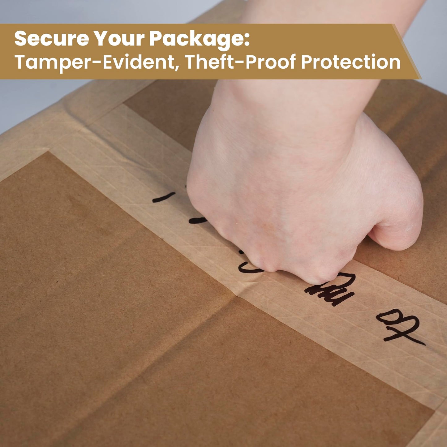 TAPEBEAR Water Activated Tape, Fiber Reinforced Gummed Tape 2inch x 165ft, Eco-Friendly Kraft Paper Tape Biodegradable Brown Packing Tape for Security Sealing, Heavy Duty Packaging and Shipping,3Rolls