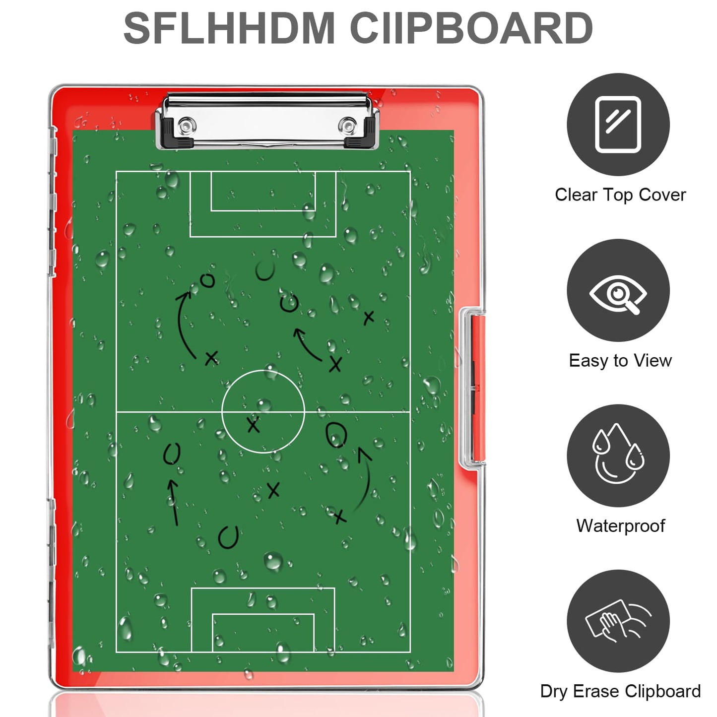 SFLHHDM Clipboard with Storage,Heavy Duty Clip Boards 8.5x11 with 2 Storage Case,Clear Visible Top Panel Storage Clip Board,Side Opening Board,Nursing Clipboards Folder Case for Office-Red