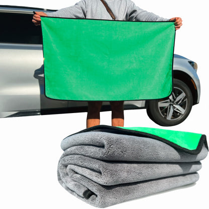 WEST BROS Microfiber Car Drying Towel Extra Large - XL Professional Water Absorber for Cars, Trucks, SUV - Thick Cleaning Cloth 40x24'' 101x61cm 800 GSM