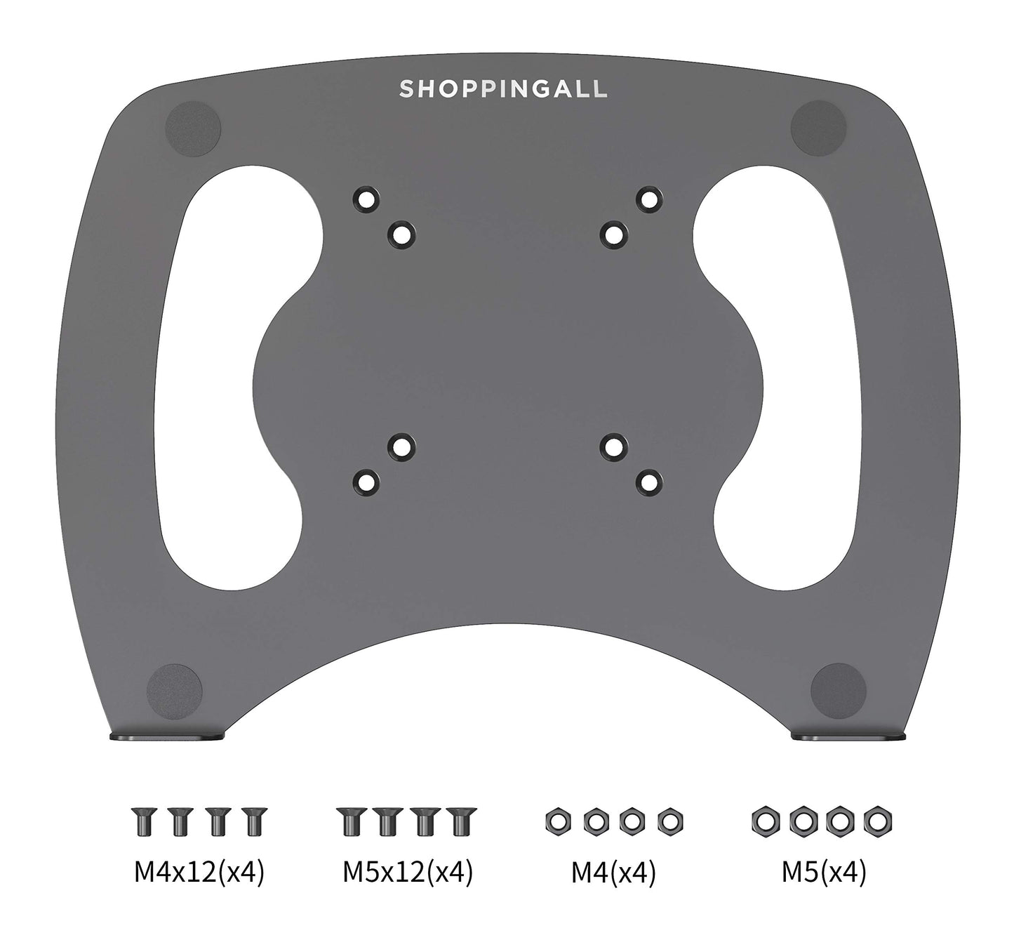 SHOPPINGALL Laptop Mount Tray for Monitor Arms and Stands | Holds 13 to 17 Laptops Notebook Arm Tray Laptop Holder Arm Plate Fits 75 x 75 and 100 x 100 VESA Mount Holes - SA-D15-Black