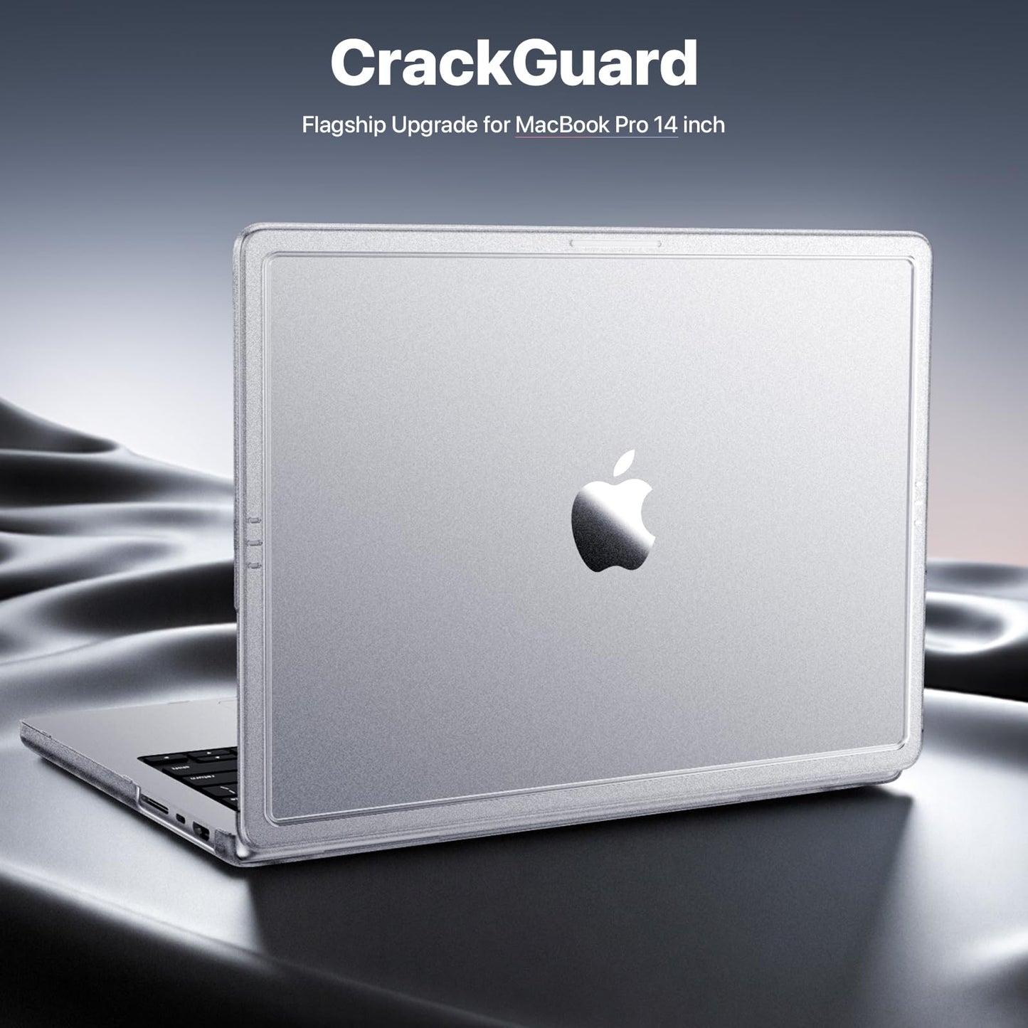Soonjet CrackGuard for MacBook Pro 14 inch Case M5 M4 M3 M2 M1 Pro/Max 2026 2025-2021 [Anti-Crack Upgrade] [100% Match Official Color] Cover Protective Hard Shell Case Laptop - Matte Clear