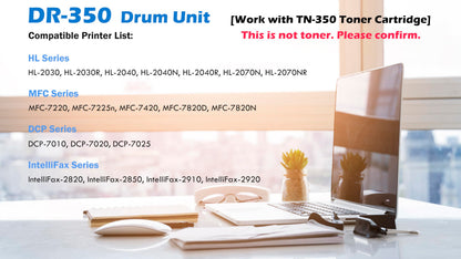 Ultra Toner® Compatible Replacement for Brother DR-350 Drum Unit (This is Drum Unit, NOT TN-350 Toner Cartridge) 7010 7020 7025 HL-2030 2030R 2040 2040N 2040R 2070N 2070NR 7220 7225n 7420 7820D 7820N
