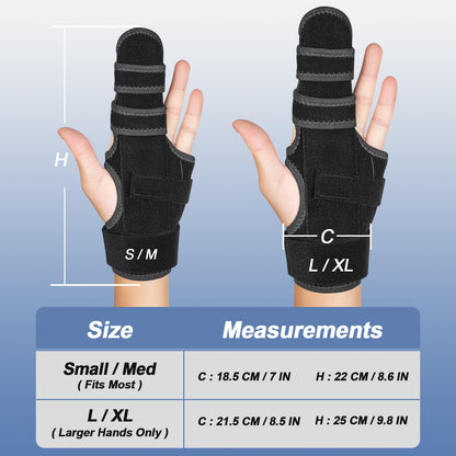 TISMOD Trigger Finger Splint: Support the Middle, Index, little or Ring Finger, Hand Splint Brace-Treating Hand Fractures, Arthritis, Mallet Finger or Metacarpal Fractures (Left Hand)