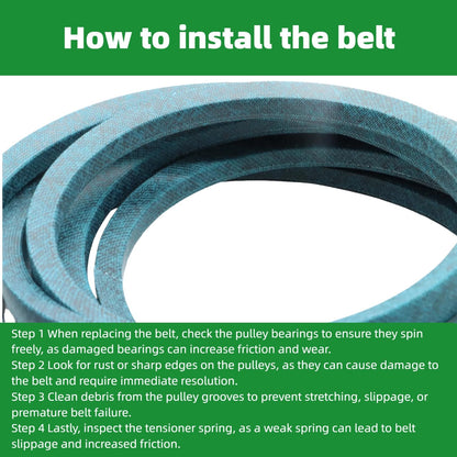1/2" X141 1/8" Deck Belt Made with Kevlar for John Deere GX21833 GX20571 145 155C D140 D150 D160 E140 E150 E160 LA130 LA140 LA145 X140 X165 X166