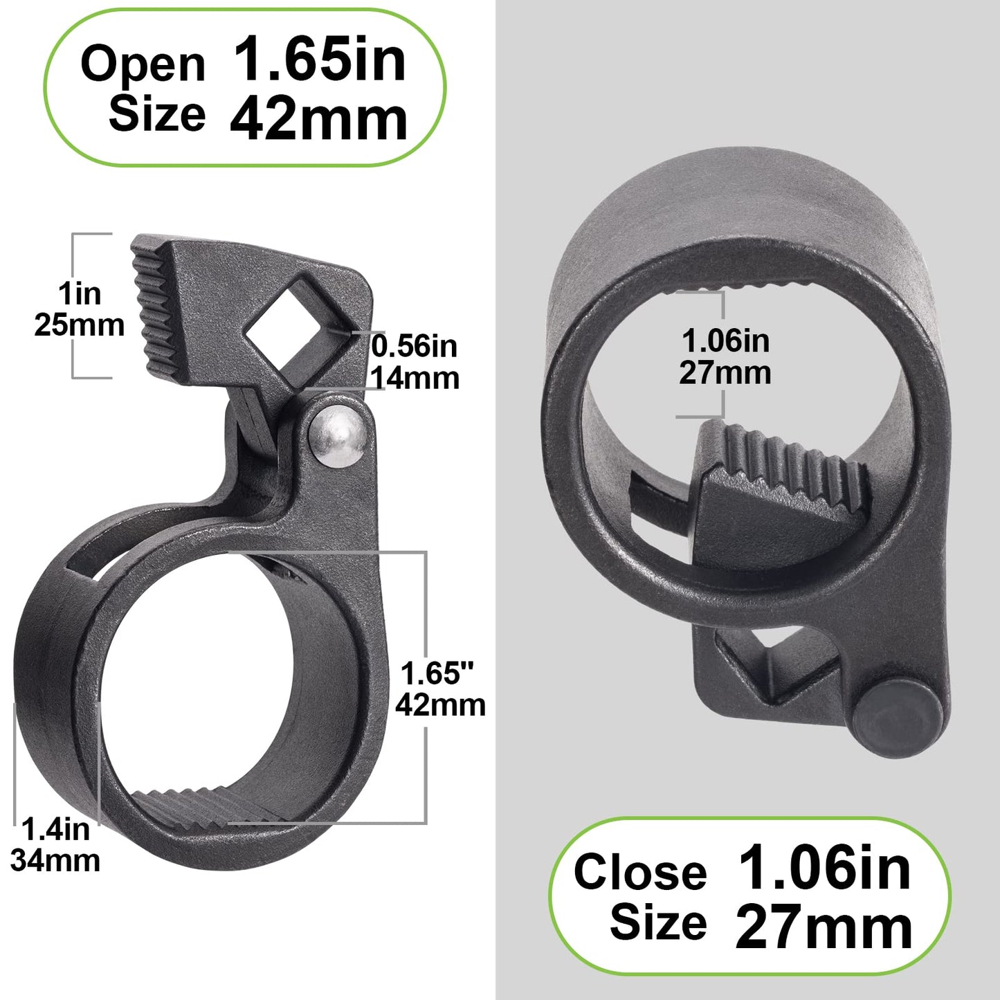 Toolwiz Inner Tie Rod Removal Tool Kit, 3/8'' Universal Low Profile Tool and Inner Tie Rod Hex Wrench Repair Remover 27-42mm End Accessory for 1/2" Square Drive, 2pcs for Most Cars Repair