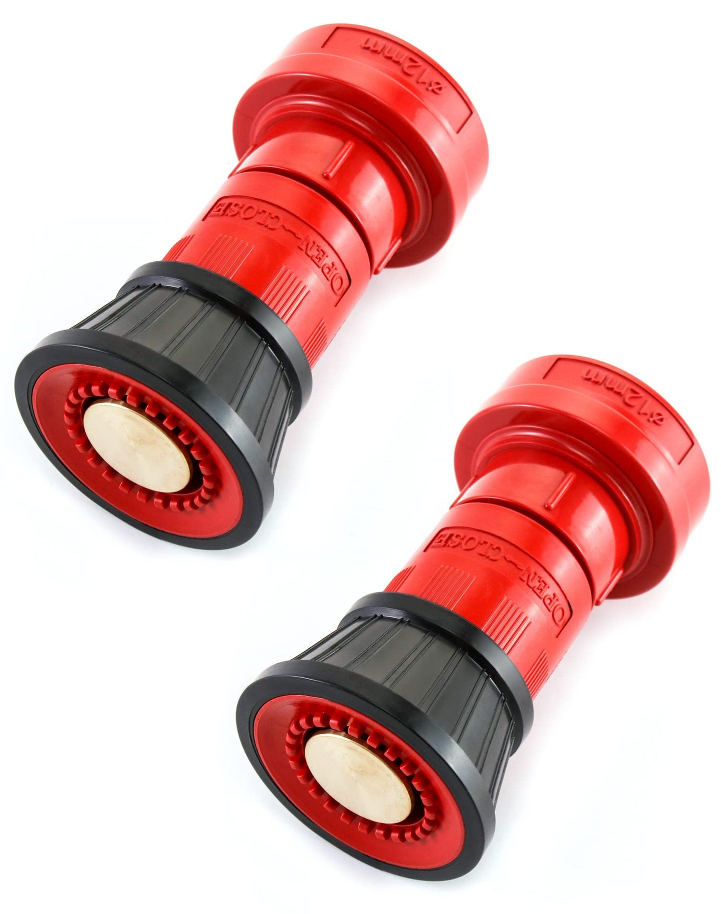 QWORK Fire Hose Nozzle, 2" Heavy Duty NPSH/NPT Thermoplastic Constant Flow Fog Nozzle, Fire Equipment, 2 Pack