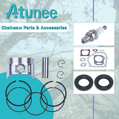 Atunee 68mm Piston Rings Gasket Oil Seal Rebuild Kit for Honda GX160 GX200 168F 5.5/6.5HP 2-3.5kw Gasoline Generator Trimmer Engine with Spark Plug Replace 13101-ZF7-010 13101-ZH8-010