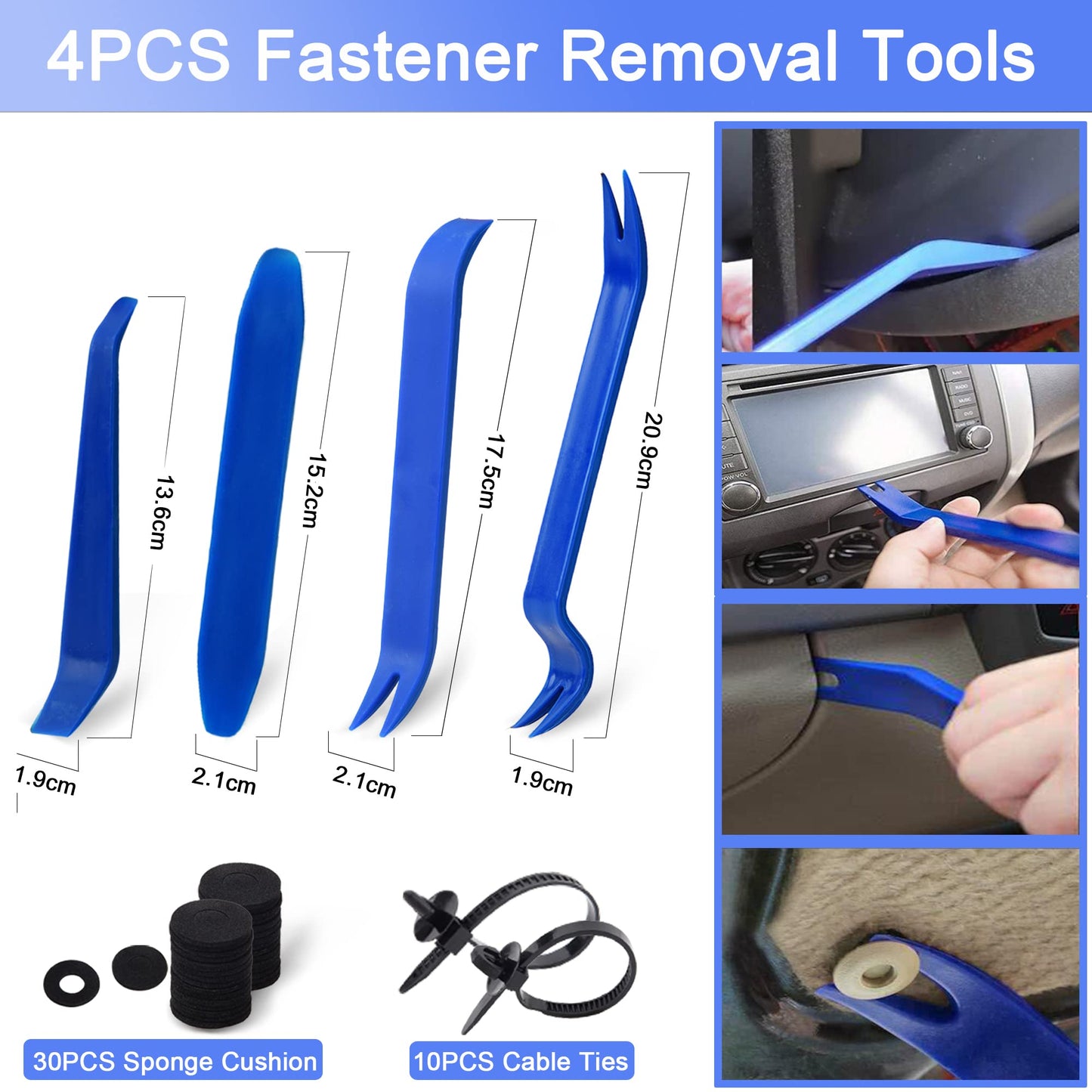 Car Clips 805PCS Nylon Push Pin Rivets - Auto Fastener Remover for Bumper, Fender, Door Trim Panel Retainer - Toyota GM Ford Honda Acura Chrysler