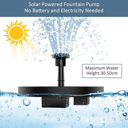 AISITIN Solar Fountain 2026 Upgraded, Water Fountain Outdoor with 8 Nozzles Set & 4 Fixed Pipes, Solar Powered Water Fountain Pump for Outdoor Garden, Pond, Pool, and Bird Bath