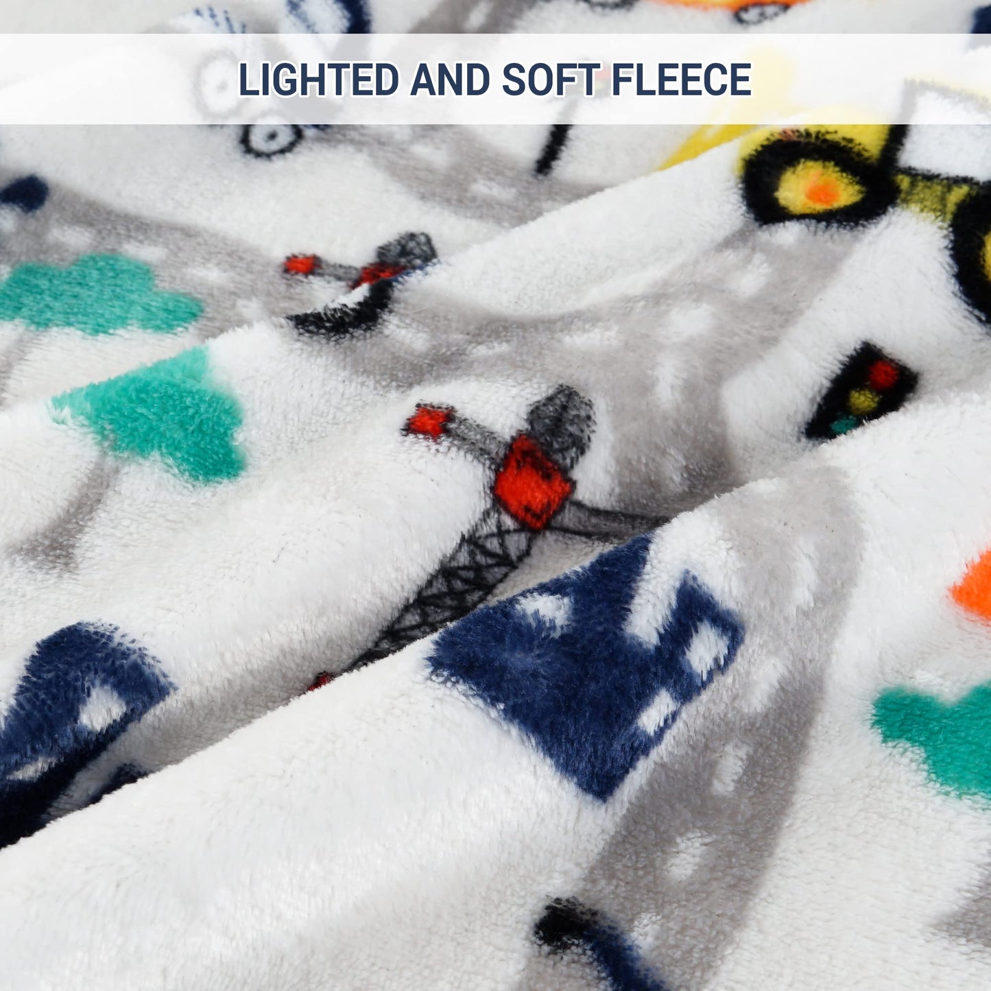 softan Truck Blanket for Boys, Kids Throw Blanket for Boys and Girls Soft Cozy Flannel, Cute Truck Blanket for Sofa Couch Bed, Christmas Birthday Gift for Kids, 50x60 Inches