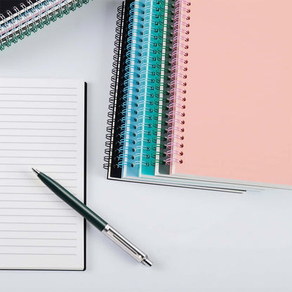 Dicunoy 8 Pack Spiral Notebooks, A5 Ruled Journals Notebooks 80 Sheets with Thick Plastic Hardcover, Cute Thick Notepads for Work, Teacher, Students, School, Women,7 Colors, 8.3" x 5.7"