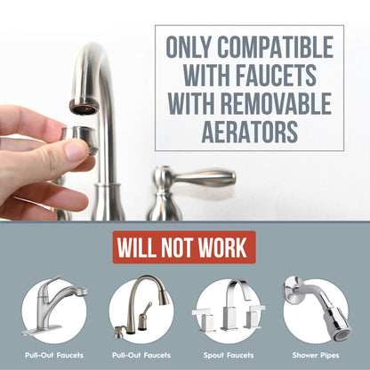 SmarterFresh 9-Piece Faucet Adapter Kit, Brass Aerator Adapter Set to Connect Garden Hose, Water Filter, Standard Hose via Diverter, in RV & Other - Male & Female Faucet Adapter for Sinks