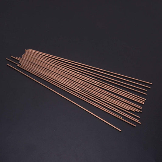 Copper Welding Rods, Easy Melt Copper Welding Wire, 20Pcs Copper Welding Rod Selffluxing Brazing Round Welding Rod Low Temperature Welding Consumables Copper Round Rods Lathe Bar