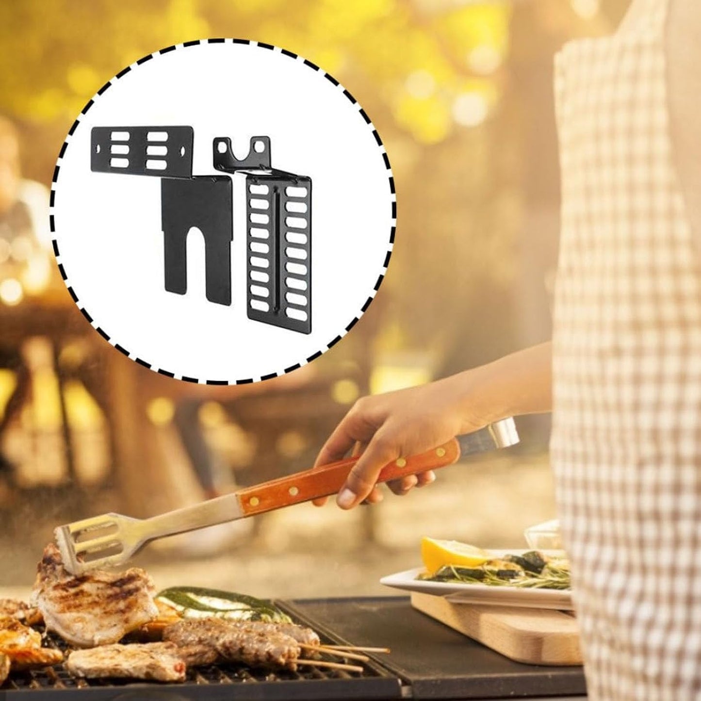Universal Barbecue Grill Stainless Steel Rotisserie Motor Bracket,Stainless Steel Rotisserie Motor Bracket Gas Grill Universal Rotisserie Motor Bracket for Kitchen