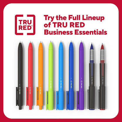 TRU RED Retractable Quick Dry Gel Pens Med Point 0.7mm Blue 5/Pk