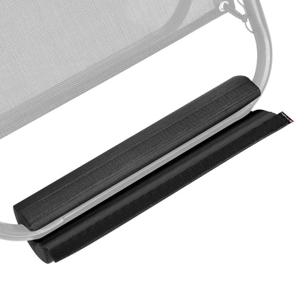 2 Pack Zero Gravity Chair Foot Rest, TOPJUM Footrest Cushion for Anti Gravity Folding Recliner, Footrest Padding for Patio Lawn Outdoor Chair, Lounge Accessory for Tall User (Black - Set of 2)