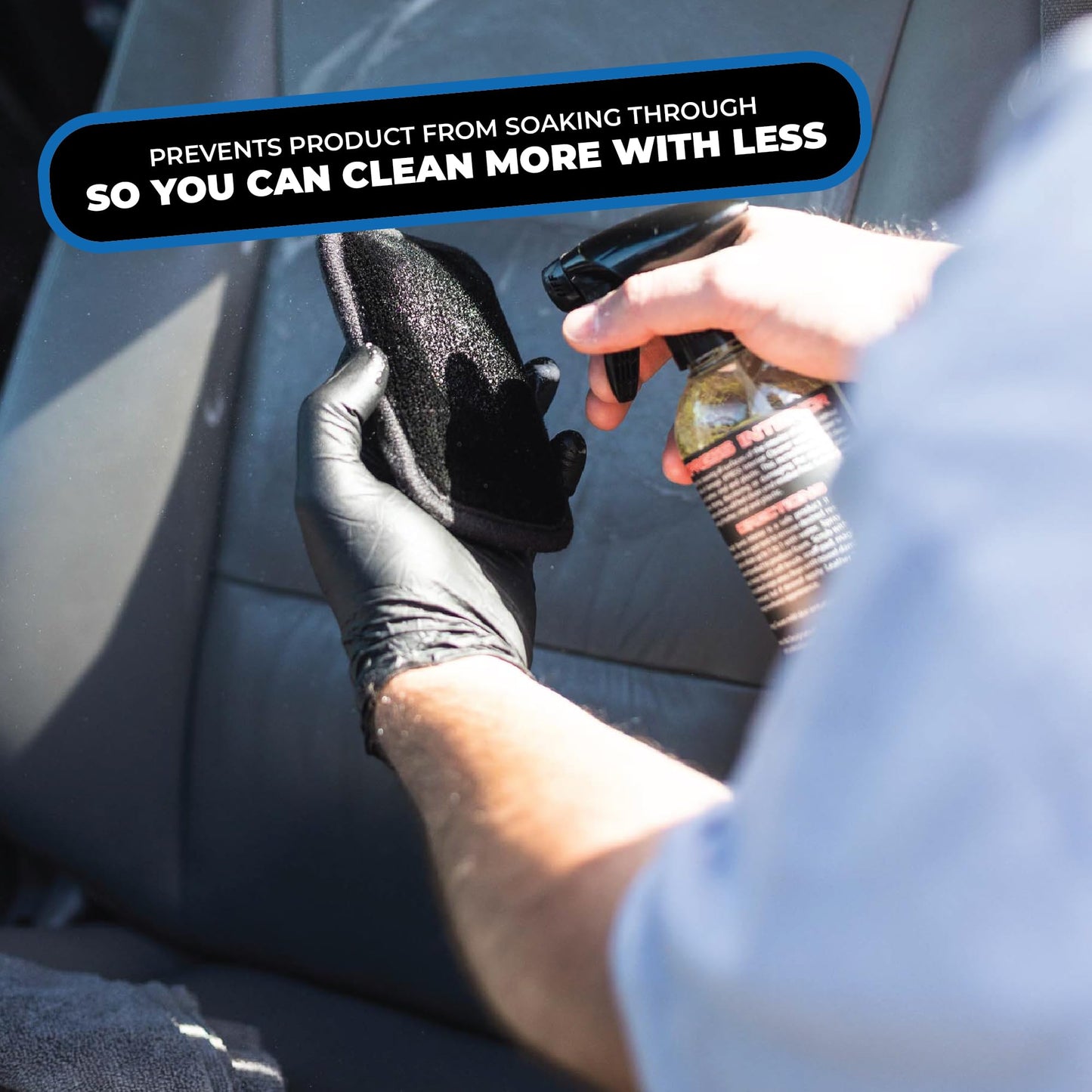 The Rag Company - Interior Scrubber - Soft Microfiber Pad Safe for All Automotive Interior Surfaces; Deep Cleaning with Scratchless and Streak-Free Finish - 4 Pk