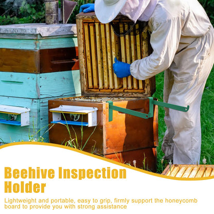 4 Pcs Bee Frame Holder, 5 Frame Capacity Painted Beekeeping Frame Support Bracket, Portable Beekeeping Frame Inspection Bracket Tool, Bee Boxes and Frames Starter Kit
