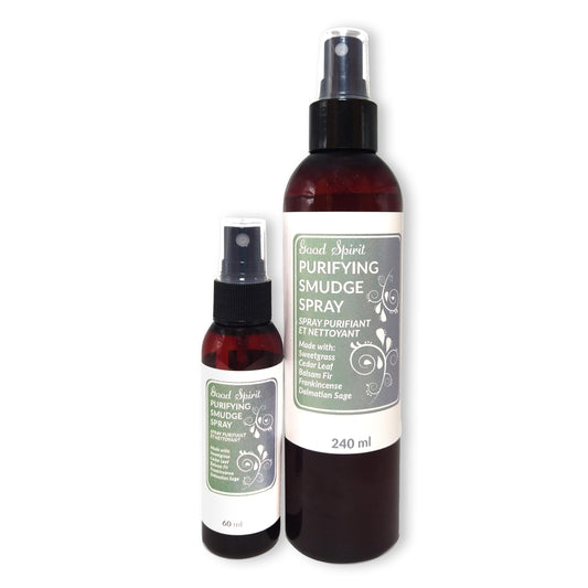 Smudging Spray by Nascentials 240ml | Sweetgrass, Cedar Leaf, Balsam Fir, Frankincense & Dalmatian Sage | Bonus 60ml Travel Size | Spray to Cleanse Spaces and Energy | Made with Pure Essential Oils